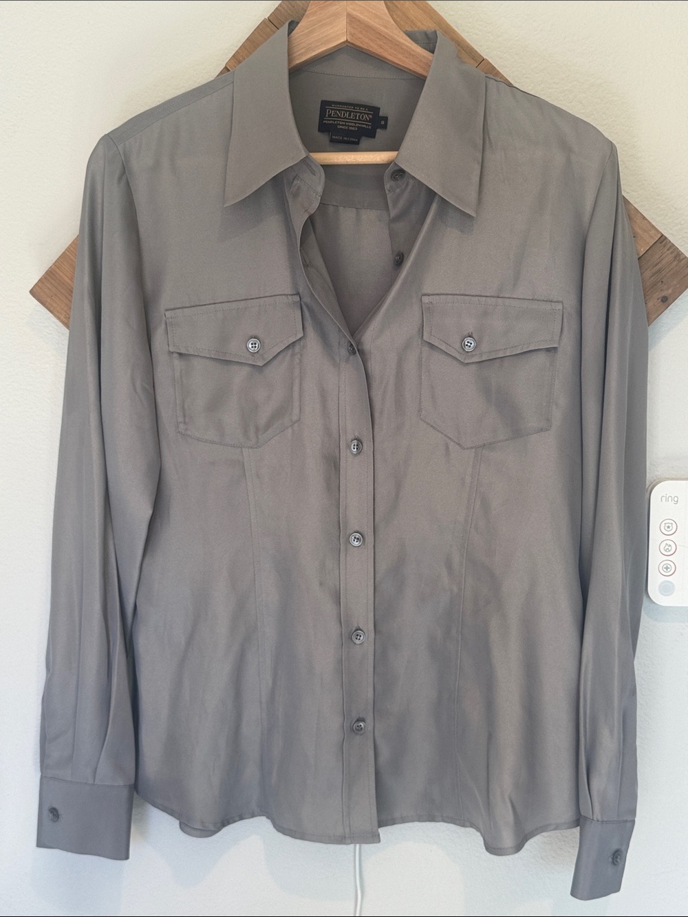Pendleton Slate Gray Button-Front Shirt